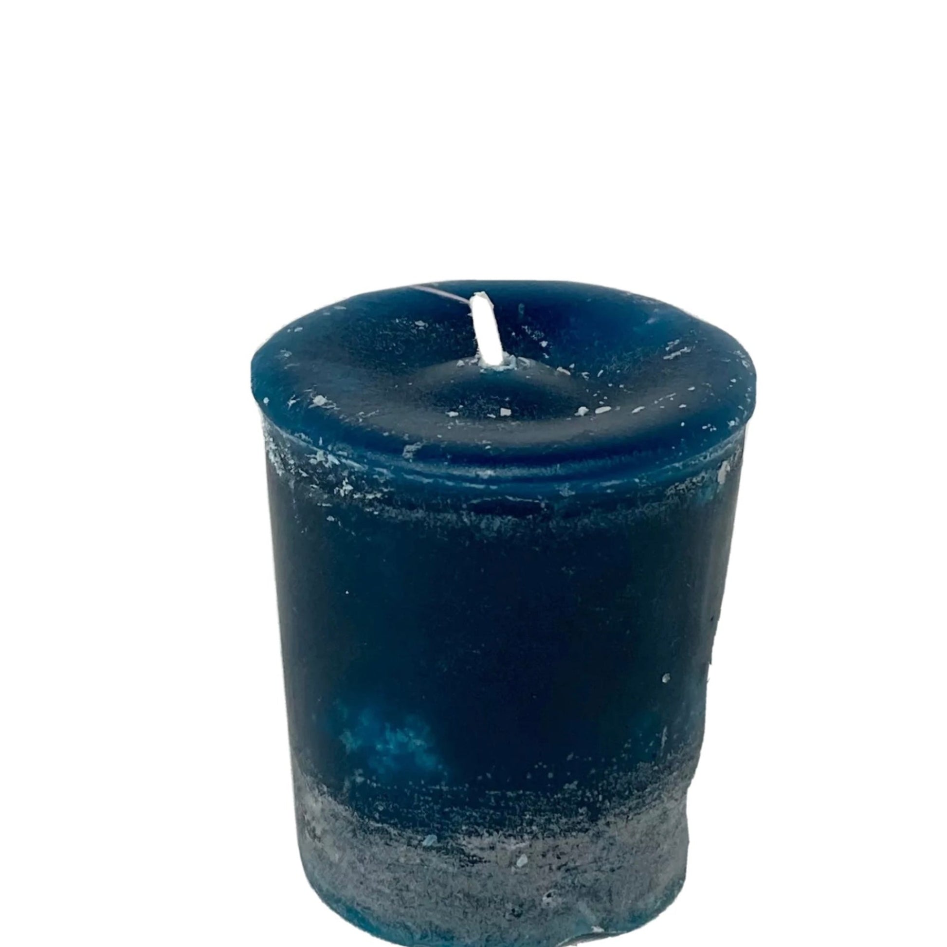 blue votive candle
