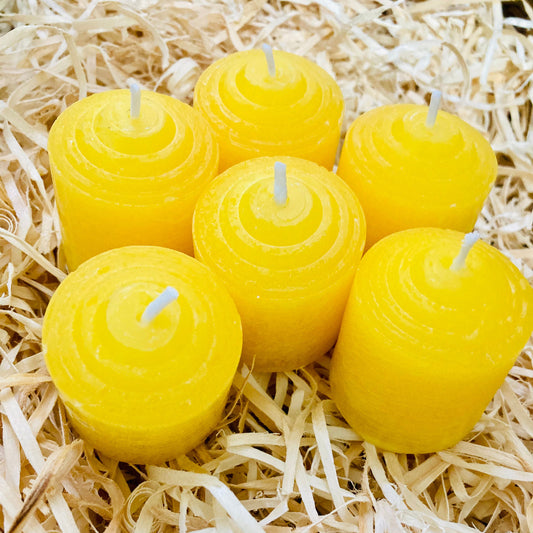 small yellow votive citronella candles